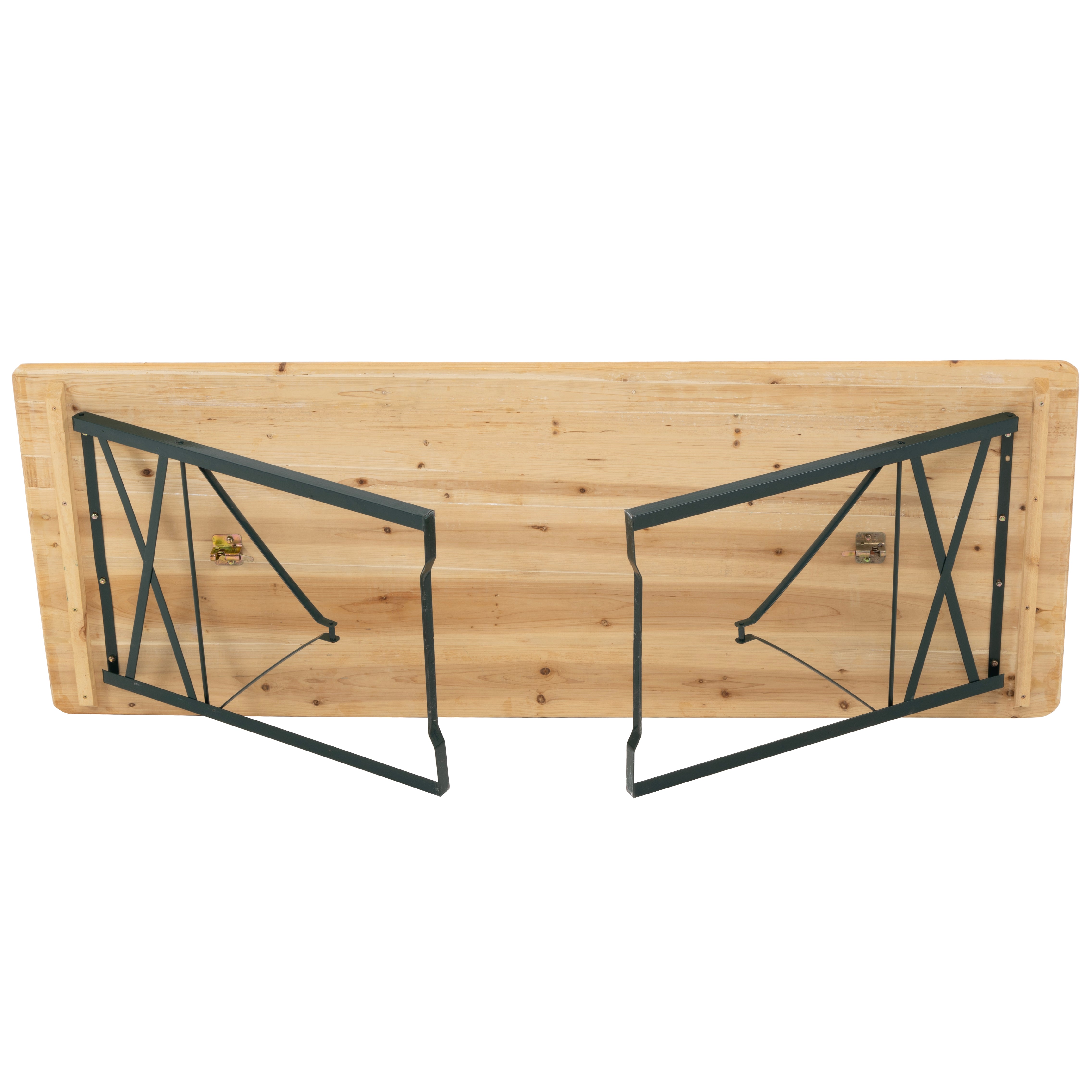 VESTIAMO CASA GIARDINO - Set Birreria da giardino con Tavolo e 2 panchine Pieghevoli